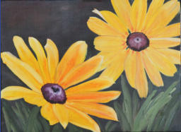 Gelbe Blumen, l, 30x40cm